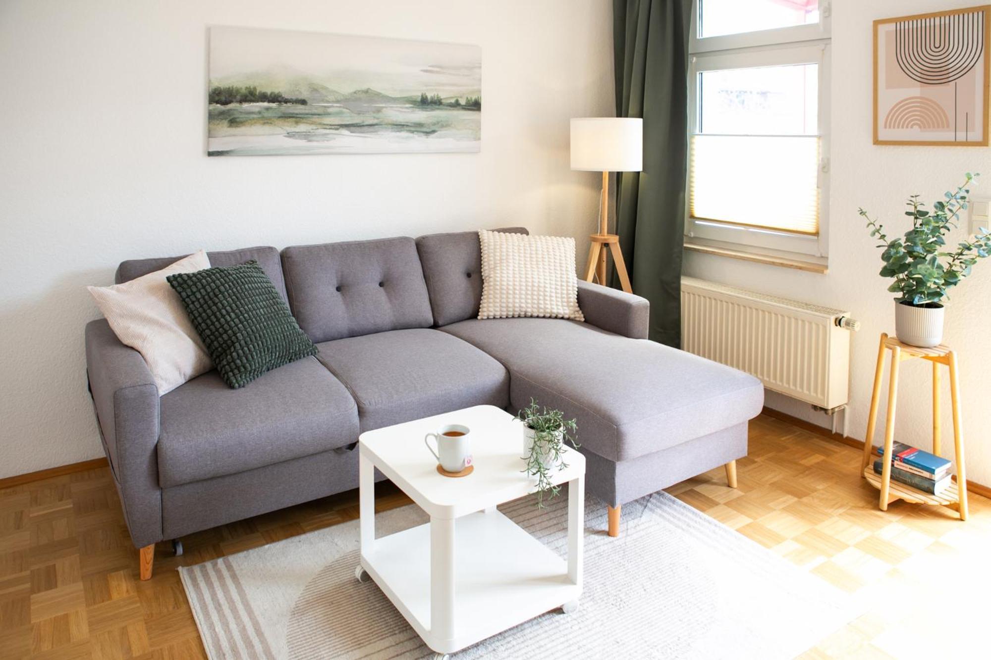 2 Zimmer, Bett Und Schlafsofa, Balkon, Waschmaschine L Apartment